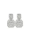Bloom Earrings featuring radiant zircon diamonds in a geometric design, capturing light with every angle.