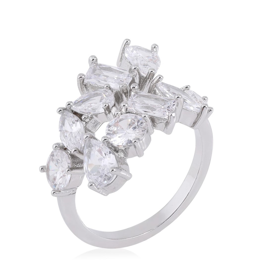 Radiant Cluster Ring featuring sparkling gemstones for a luxurious and elegant look.